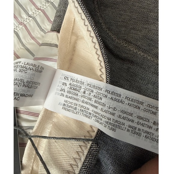 Zara Man Grey Jogger Trousers Size 32x30 NWT Cotton Blend Casual Preppy - Picture 4 of 9